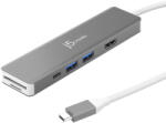 j5create JCD390-N dokkoló állomás és port replikátor Vezetékes USB 3.2 Gen 2 (3.1 Gen 2) Type-C Ezüst, Fehér (JCD390-N)