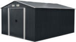 Strend Pro Kerti ház, Strend Pro Garden, 301 x 367 x 214 cm, antracit, fémlemez, időjárásálló, dupla tolóajtó, 4 szellőzőnyílás (TC2172939)