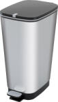 KIS Szemeteskuka, KIS Chic Bin Steel L, 50 l, ezüstszürke/fekete, 44, 5 x 29 x 60, 5, pedálos (TC2212714)