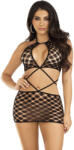 Leg Avenue - Mini Dress With Openings Black One Size