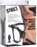Strict - férfi erényöv anál pluggal (fekete)