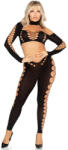 Leg Avenue - Crop Top And Leggings Cut-out Seamless Black