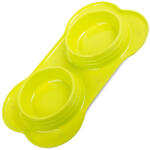  Kutya Macska Dupla Etetőtál Műanyag 2 X 0, 4l, Zöld