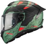 MT Helmets Cască de motocicletă pliabilă MT Atom 2 SV Highlands C6 verde mat-negru-roșu (MT1335C94C62)