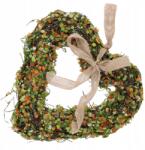  Faszina szív, 25cm, tavaszi dekoráció, húsvéti, esküvői (HY-6211 GREEN/ORANGE)