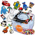 MTA Vasalható Gyöngyök 10000 db Sablonok Bőrönd XXL Tároló Doboz Tartozékok MIX (KORALIKI do PRASOWANIA ZESTAW 10000 szt)