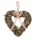  Faszina szív, 25cm, húsvéti, tavaszi, zöld és lila árnyalatok (HY-6211 GREEN/PINK)