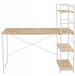 Klubfotel Irodai íróasztal polcokkal (fehér fém váz)
