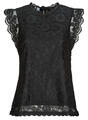 PIECES Blúzok PCOLLINE SL LACE TOP Fekete EU XL