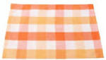  100% pamut konyharuha narancssárga kockás - 50x70 cm