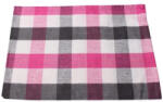  100% pamut pink -szürke kockás konyharuha - 50x70 cm