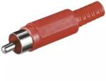 Goobay Mufa RCA tata cu protector cablu din plastic rosu Goobay (11276)