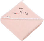 AKUKU Baba kapucnis törölköző, 100×100 cm - Rózsaszín (A0664)