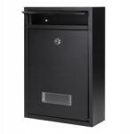 VIRONE Postaláda nagy Fekete Acél (MB-3/B)