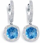 White & Black Emilia gyémánt és topáz köves fülbevaló (AU14074)