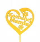 Trend-Deco Topper, fa, 9×6cm felirat, ajándék Anyák Napjára (#9287)