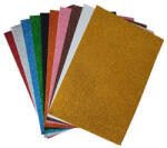 Tourch Csillámos dekorgumi, A4, 2 mm, vegyes színek 10 db