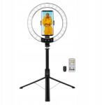 Logilink Gyűrűs lámpa Led távirányítóval LogiLink Bluetooth selfie stick állvánnyal (AA0156)