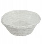 Vipolimex Fehér virágkosár, 30cm, fűzfából, védőfóliával, kerek (CR356-30W)
