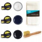 Kaps Cipőápoló Készlet, színtelen, sötétkék, fekete paszta, applikátor (trzy pasty)