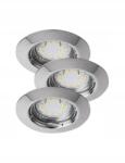 Rábalux Led süllyesztett spotlámpa Lite, 3x3W, 720lm, 3000K, IP40, 3 darabos szett (1047)