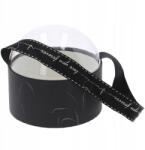  Átlátszó virágdoboz fekete gömb Valentin napi ajándékdoboz 13 cm (TD00399/BLACK)