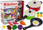 LEAN Toys Set de bucătărie de jucărie pentru copii - 22 de piese (7390) Bucatarie copii