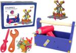 LEAN Toys Set de Construcție pentru Copii cu Șurubelniță Electrică în Cutie de Unelte (11233) Set bricolaj copii