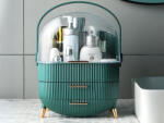 Verk Group Organizator cosmetic elegant și practic cu sertare, verde și auriu (27567)