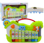 LEAN Toys Pianină și Xilofon Forestal pentru Copii cu 5 Carduri de Melodii (22642) Instrument muzical de jucarie