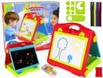 LEAN Toys Tablă pliabilă 2 în 1 în Valiză - Creion și Cretă 4M (1754)