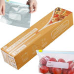 Verk Group Pungi de depozitare alimente izolate, sigilate, din plastic, 1200 ml, 15 bucăți, transparente (07225)