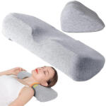 Verk Group Pernă ortopedică ergonomică cu spumă cu memorie pentru suportul spatelui și al coloanei vertebrale, culoare albă (27018)