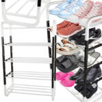 Verk Group Organizator pantofi cu 5 rafturi, negru-alb (27255) Raft