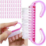 Soulima Set Soulima de perii de manichiură roz, de unică folosință, 50 de bucăți, cu geantă cosmetică de călătorie (00025732)