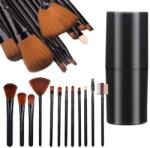 Verk Group Set profesional de 12 pensule de machiaj cu etui (24382)