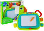 LEAN Toys Tablă de Desen Magnetică de Mari Dimensiuni cu Timbre în Formă de Ponei și Culori Vesele (4470)