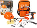 LEAN Toys Set de Bricolaj pentru Copii Portocaliu cu Cască și Unelte în Rucsac (13467) Set bricolaj copii