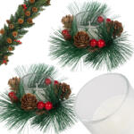Verk Group Lumânări Decorative de Crăciun în Recipient de Sticlă, Set de 2 Bucăți (26230)