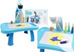 LEAN Toys Proiector Mini 2 în 1 și Masă de Desen pentru Copii Albastru (20506)