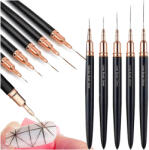 Real Set de pensule pentru decorat unghii 5 bucăți, 4-25 mm (RC-K-1356)
