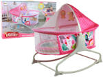 LEAN Toys Leagăn multifuncțional 2 în 1 pentru copii, cu sunete și vibrații, Roz (16245) Sezlong balansoar bebelusi
