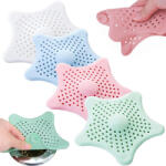 VERK GROUP Set de 4 filtre de scurgere din silicon, diverse culori (verde, alb, roz, albastru) (15974) Cos de gunoi