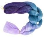 Soulima Extensii Par Sintetic Multicolor pentru Impletituri - 60 cm - Albastru, Violet (00010342)