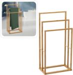 BackHomeLiving Suport pentru prosoape din bambus cu 3 niveluri - 42 x 24 x 82 cm (MUT6552)