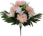 BackHomeLiving Buchet Artificial de Crizanteme și Lalele - 42 x 24 x 24 cm (HID3123)