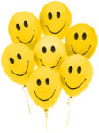 Family Collection Set de Baloane Galbene cu Zâmbete Smiley - 12 buc (50101)