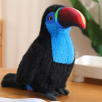 LEAN Toys Tucan de pluș albastru și negru, 35 cm (13825)