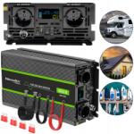 Qoltec Inverter Qoltec 3000W/6000W 24V 230V Tiszta Sinus LCD lakókocsi ház Ups