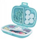  Gyógyszeradagoló, 8 rekeszes, utazó tároló kazetta, kék (Pudełko organizer na tabletki 8 przegródek)